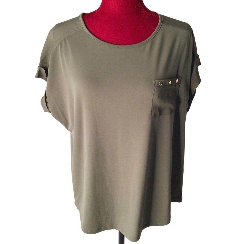 NWT Calvin Klein‎ olive Top sz Large
